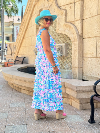 SPLASH OF PINK CHA CHA MAXI DRESS