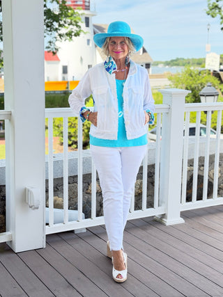 CAPE COD BREEZE LINEN JACKET TANGO MANGO