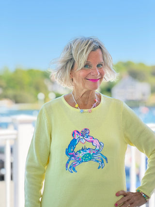 BEACH CLUB YELLOW CRAB SWEATER LULU-B
