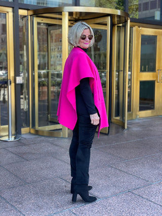 PINK BLING WINTER CAPE