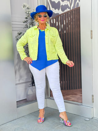 KEY WEST LIME LINEN JACKET