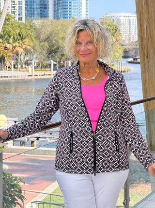 Lulu B Harbor Diamond Full Zipper Jacket LULU-B