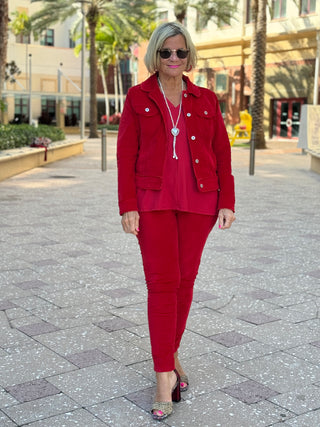 LULU-B RED VELOUR JACKET