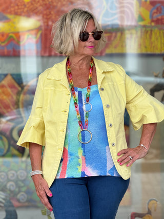 SOUTH BEACH DENIM YELLOW JACKET