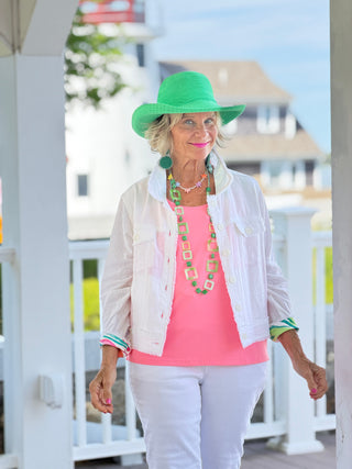 PINK PARADISE GARDEN LINEN JACKET TANGO MANGO