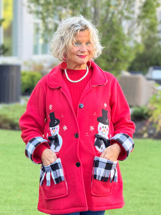 SNOWMAN HOUNDSTOOTH BLAZER Cathys Place