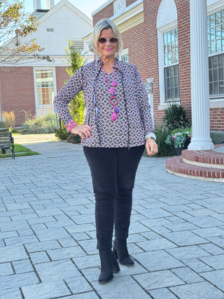 Lulu B Harbor Diamond Full Zipper Jacket