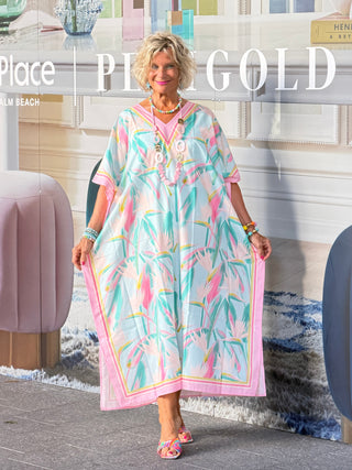 Birds Of Paradise Caftan Beach DRESS WerkShoppe