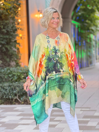 Sunset Palms Modal Kaftan KikiSol