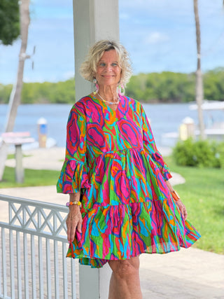 Multi Woodgrain Taos Dress Cathys Place