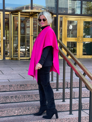 PINK BLING WINTER CAPE