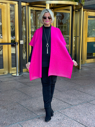PINK BLING WINTER CAPE