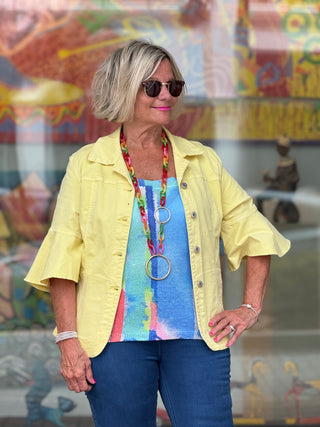 SOUTH BEACH DENIM YELLOW JACKET