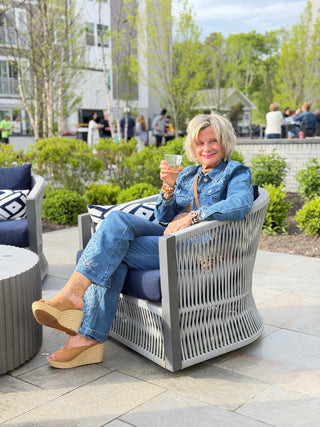Ethyl Statement Denim Jacket - Bashful white ETHYL JEANS
