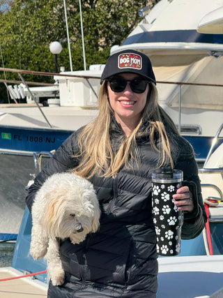 Dog Paw Black Printed 40oz Stainless SteeL tumbler