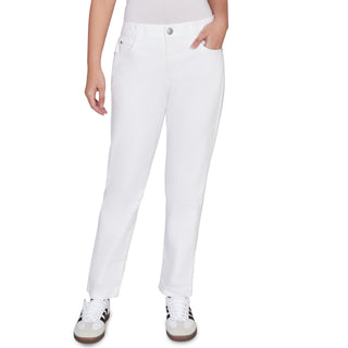 Women's White  Comfort Stretch Slim Fit Jeans Cathys Place