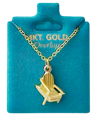 Made In USA Adirondack Chair Necklace Gold or Silver