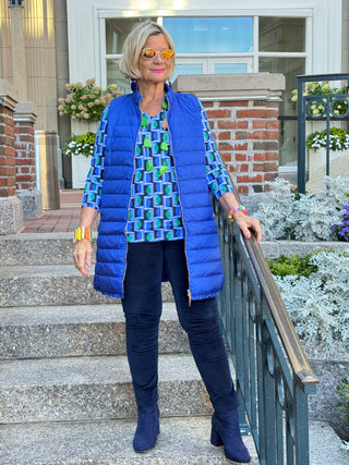 LULU-B COBALT PUFFER VEST
