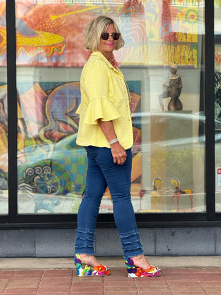 SOUTH BEACH DENIM YELLOW JACKET