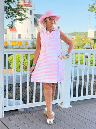 DOCKSIDE PRETTY PINK RUFFLE DRESS Cathys Place