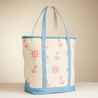 Anchor Wheel Printed Tote Bag CATHYS PLACE