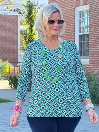 Lulu B  Bay Club V Neck Top