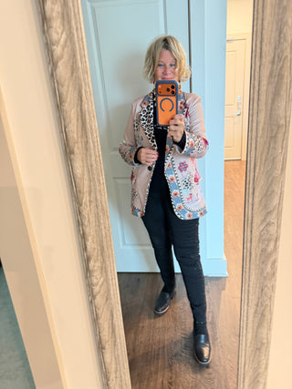 LUPA One Size Italian Parisian Chic Print Blazer  SHIPPING NOV 13-16 Cathys Place