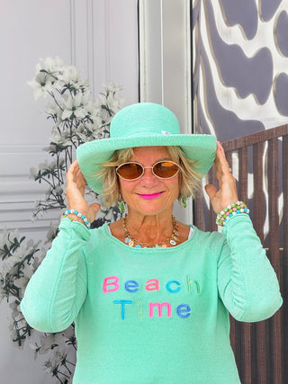 LULU-B MINT BEACH TIME SWEATER