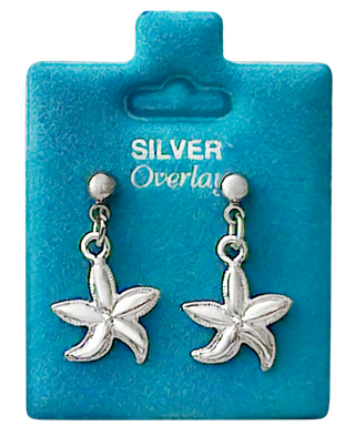 Made in USA Mini Starfish Drop Earrings Gold or Silver