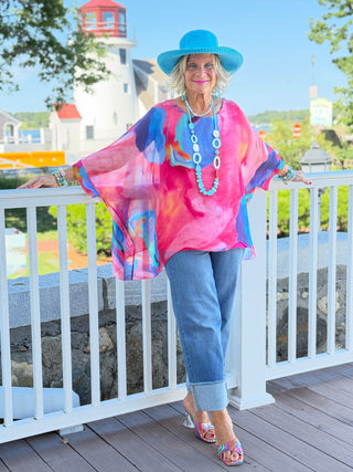 Sofia Sunrise Silk Kaftan Cathys Place