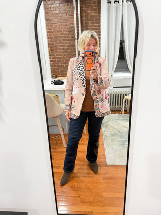 LUPA One Size Italian Parisian Chic Print Blazer  SHIPPING NOV 13-16 Cathys Place