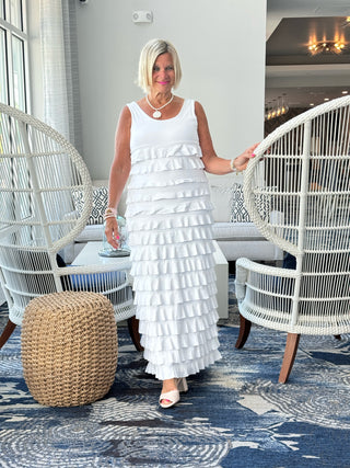 LULU-B WHITE CHA CHA MAXI DRESS