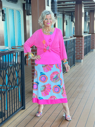 TROPICAL SEASHELL LONG SKIRT Cathys Place