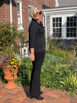 LULU-B BLACK RUFFLE TOP