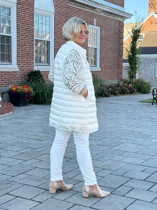 LULU-B IVORY PUFFER VEST