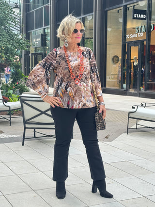 LEOPARD TAN FASHION TOP