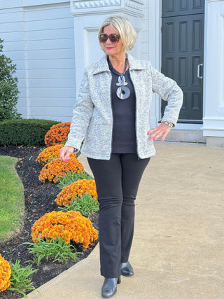 STYLING TWEED FULL ZIPPER JACKET Cathys Place