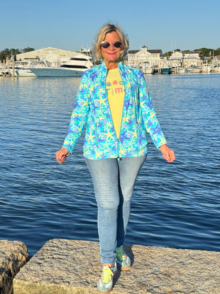 LULU-B YELLOW BEACH TIME SWEATER