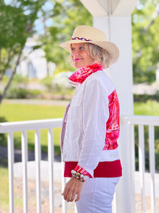 HARBOR LIGHTS RED LINEN JACKET Cathys Place