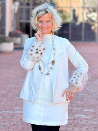 LULU B CREAM VELOUR SKORT PRE-ORDER SHIPS NOV 4 TH LULU-B