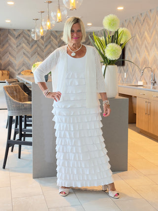LULU-B WHITE CHA CHA MAXI DRESS