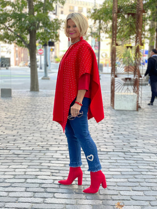 HOLIDAY RED BLING CAPE