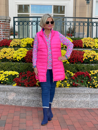 LULU-B HOT PINK PUFFER VEST