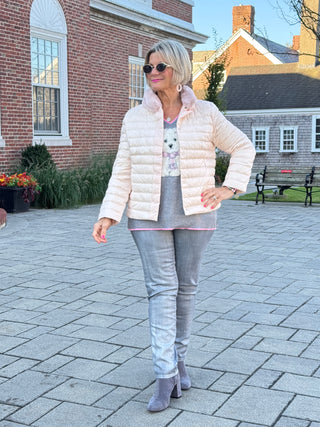 LULU-B PINK FAUX FUR JACKET