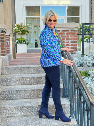 Lulu B Seaport Geo Full Zipper Jacket