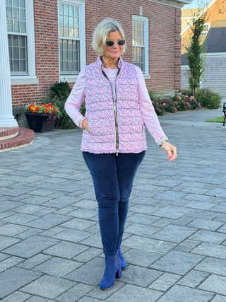 LULU-B AUBRY PINK SHORT PUFFER VEST