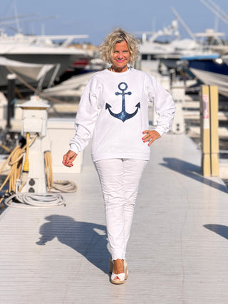 Glitter anchor Sweatshirt Cathys Place