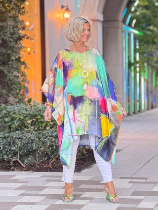 Artisan Bright Abstract Modal Kaftan Cathys Place