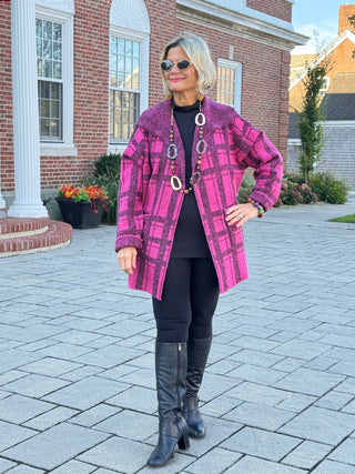 SOUTHERN NIGHTS BURGUNDY POCKET SWEATER