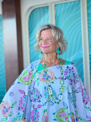 TROPICAL TURTLE SEVEN WAY SCARF CATHYS RESORTWEAR